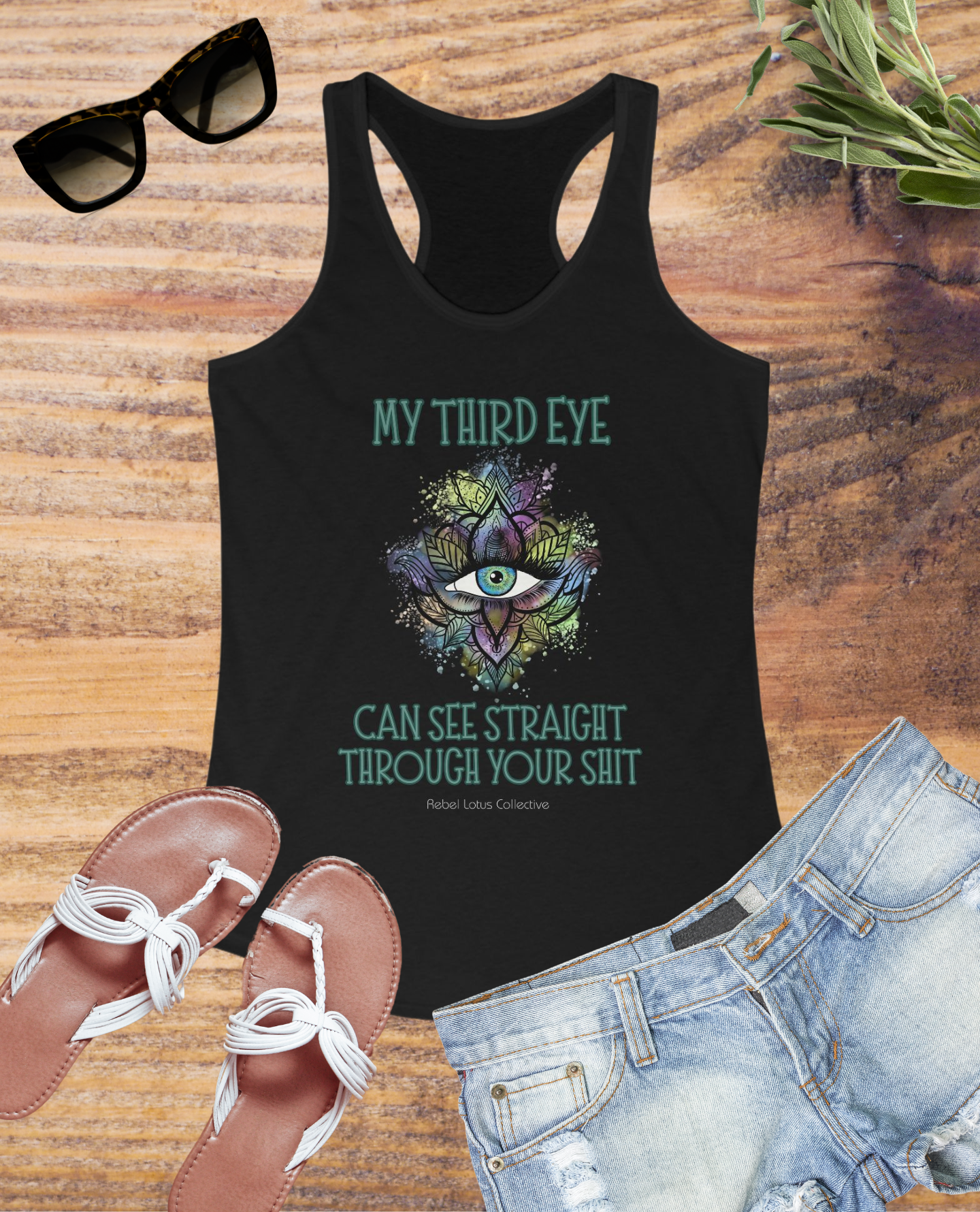 My Third Eye Racerback Tank - Spiritual Humor Top for Yoga and Casual Wear