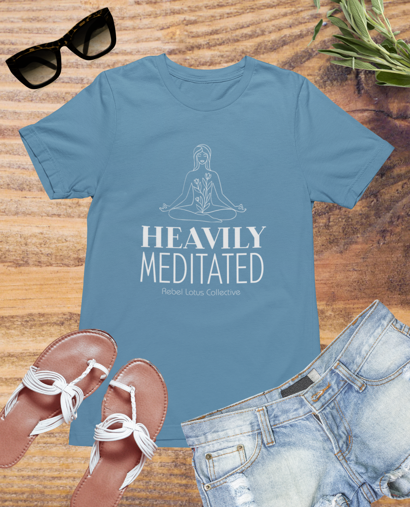 Heavily Meditated Tee - Mindfulness Apparel for Yoga Lovers