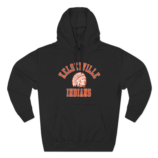 Kelseyville Indians Fleece Hoodie - Cozy Sportswear for Game Days, Team Spirit, Casual Outings, Gift Idea, School Events