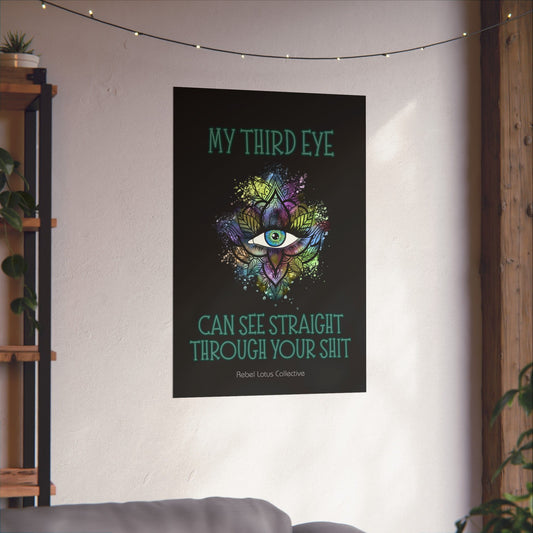 Mystical Third Eye Matte Vertical Poster - Spiritual Wall Art