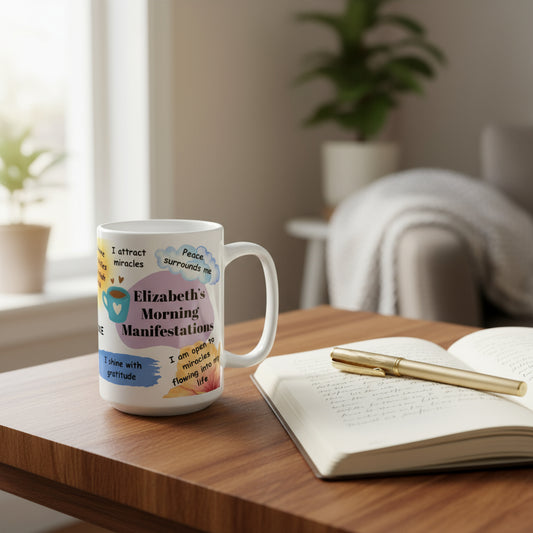 Inspirational Ceramic Mug, Affirmation Coffee Cup, Motivational Drinkware, Mindfulness Gift for Her, Positive Quotes Mug, Self-care Tea Cup
