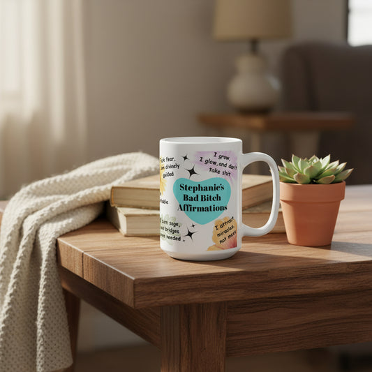 Inspirational Coffee Mug - Goddess Vibes, Motivational Drinkware, Unique Gift for Her, Mindfulness Mug, Affirmation Ceramic Cup