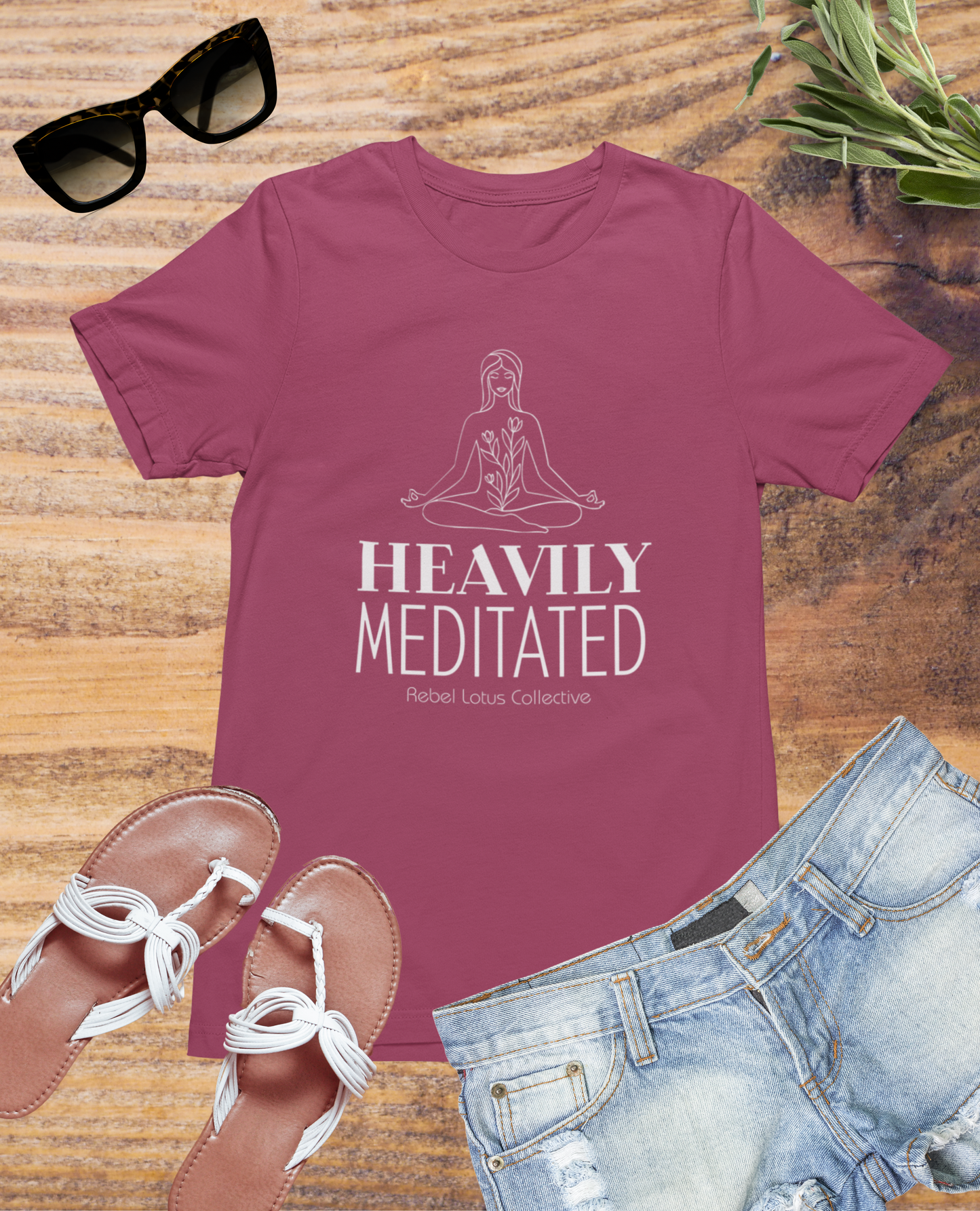 Heavily Meditated Tee - Mindfulness Apparel for Yoga Lovers
