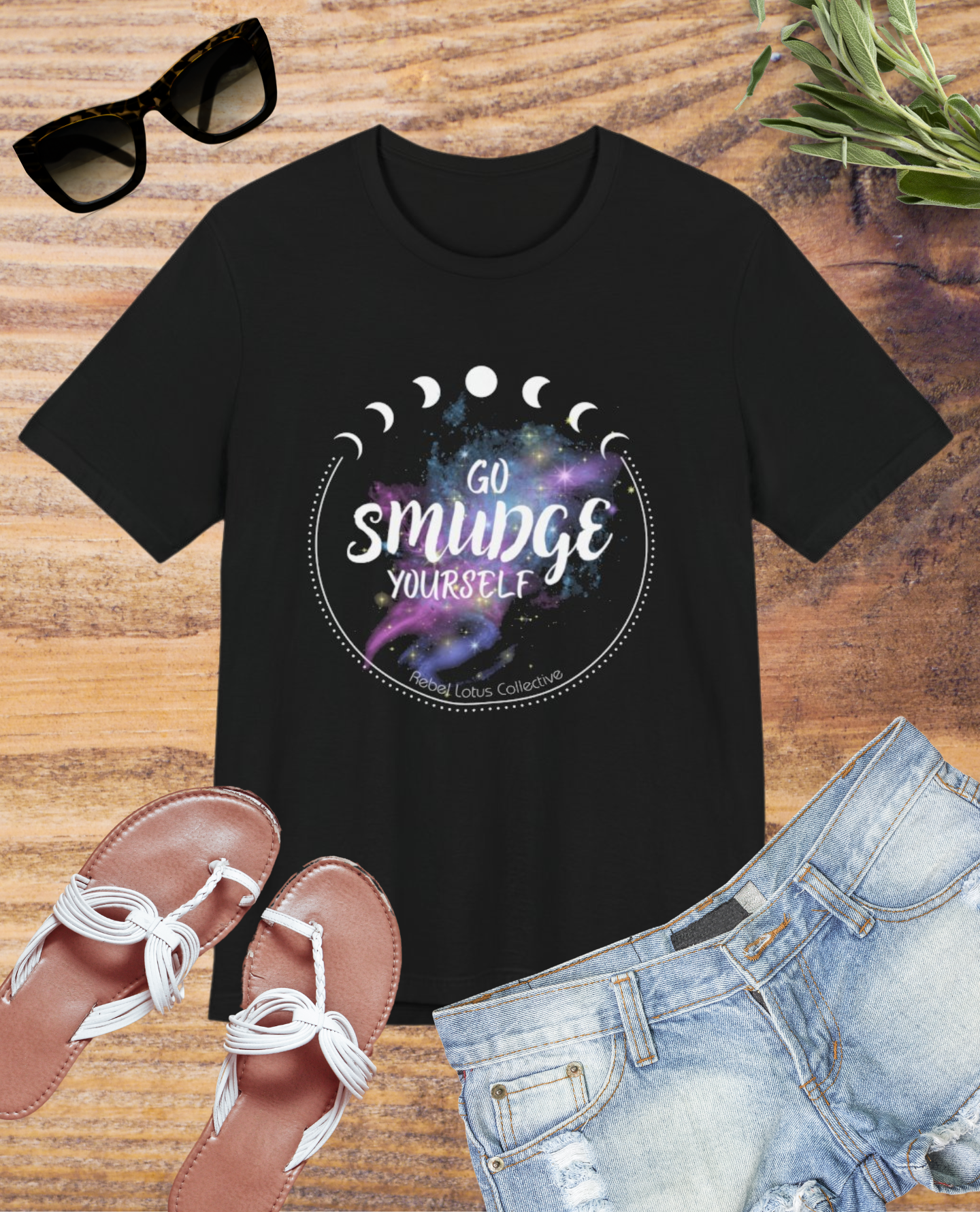 Cosmic Vibes Tee - 'Go Smudge Yourself' Design