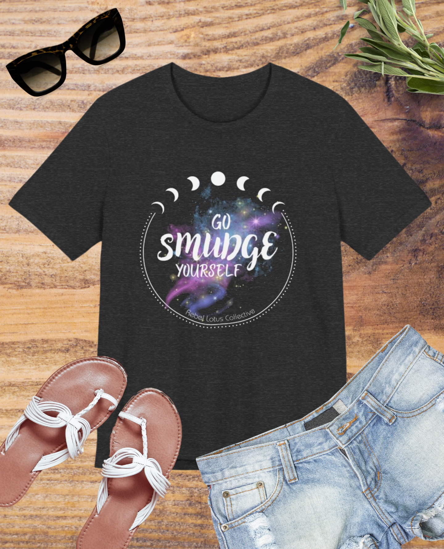 Cosmic Vibes Tee - 'Go Smudge Yourself' Design