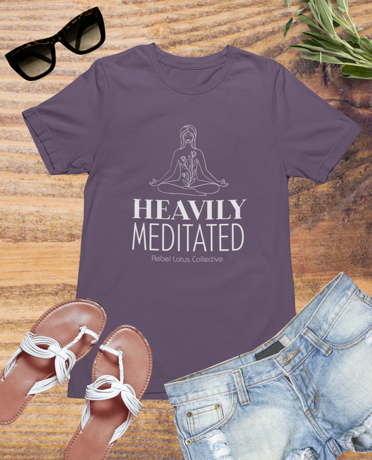 Heavily Meditated Tee - Mindfulness Apparel for Yoga Lovers