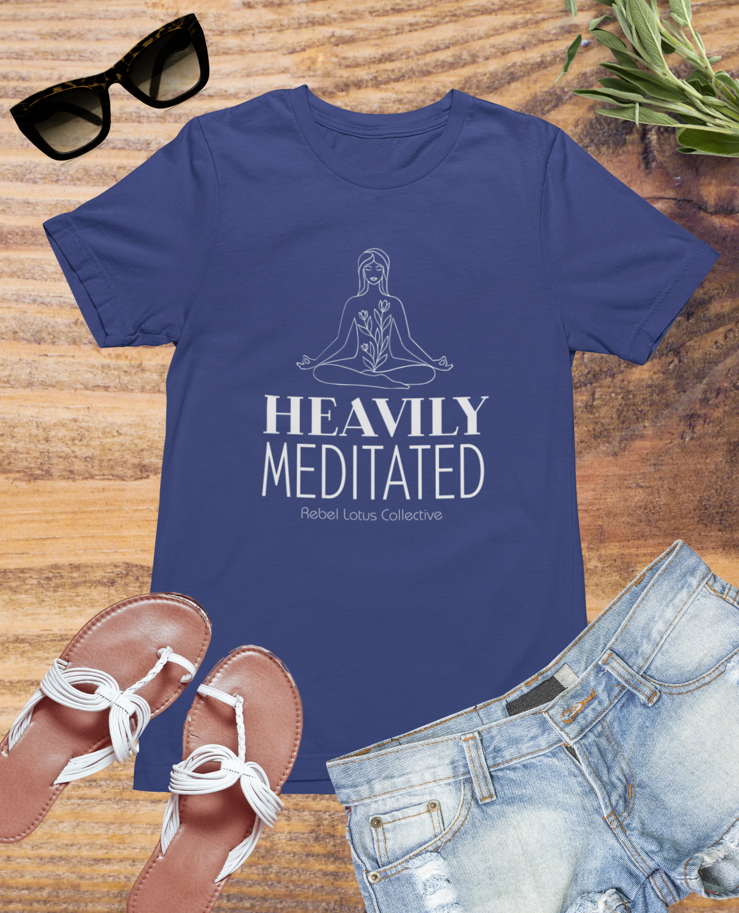Heavily Meditated Tee - Mindfulness Apparel for Yoga Lovers