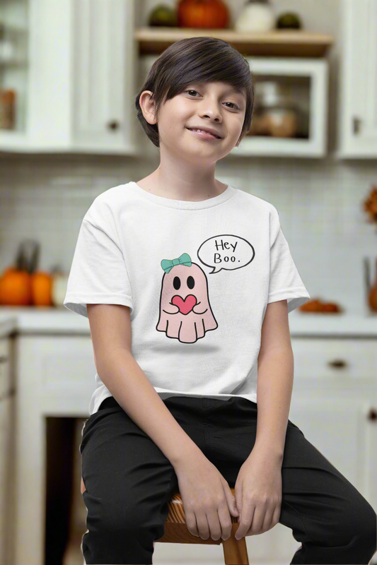 Cute Kids Ghost Tee, Kids T-Shirt, Halloween Outfit, Fun Graphic Tee, Gift for Kids, Playful Apparel